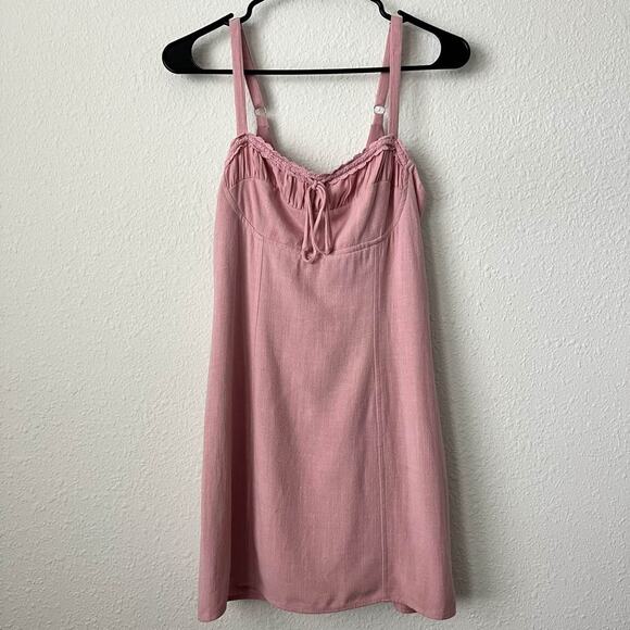 Women's Pink Dusty Rose Spaghetti Strap Bustier Mini Dress Size Small - Picture 1 of 1